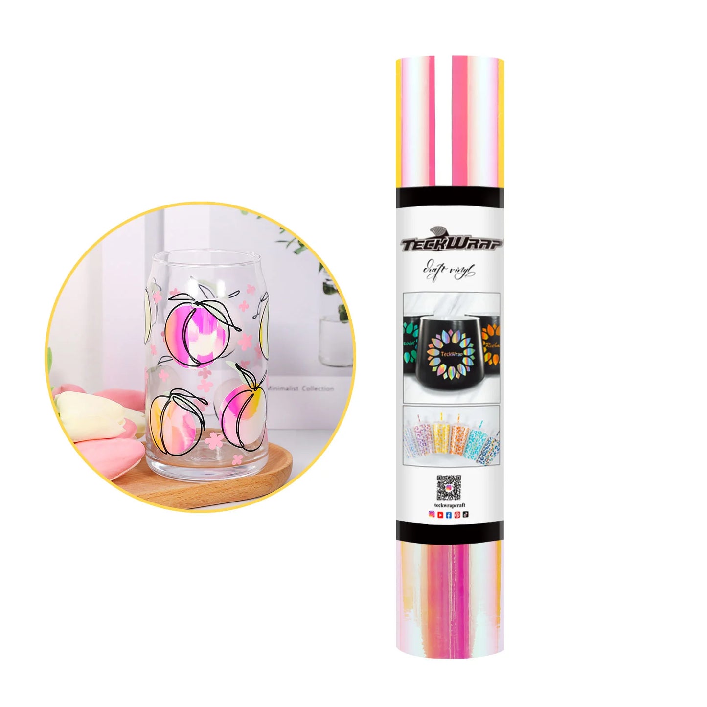TeckWrap Holographic Opal Adhesive Vinyl Roll - 12" x 5ft