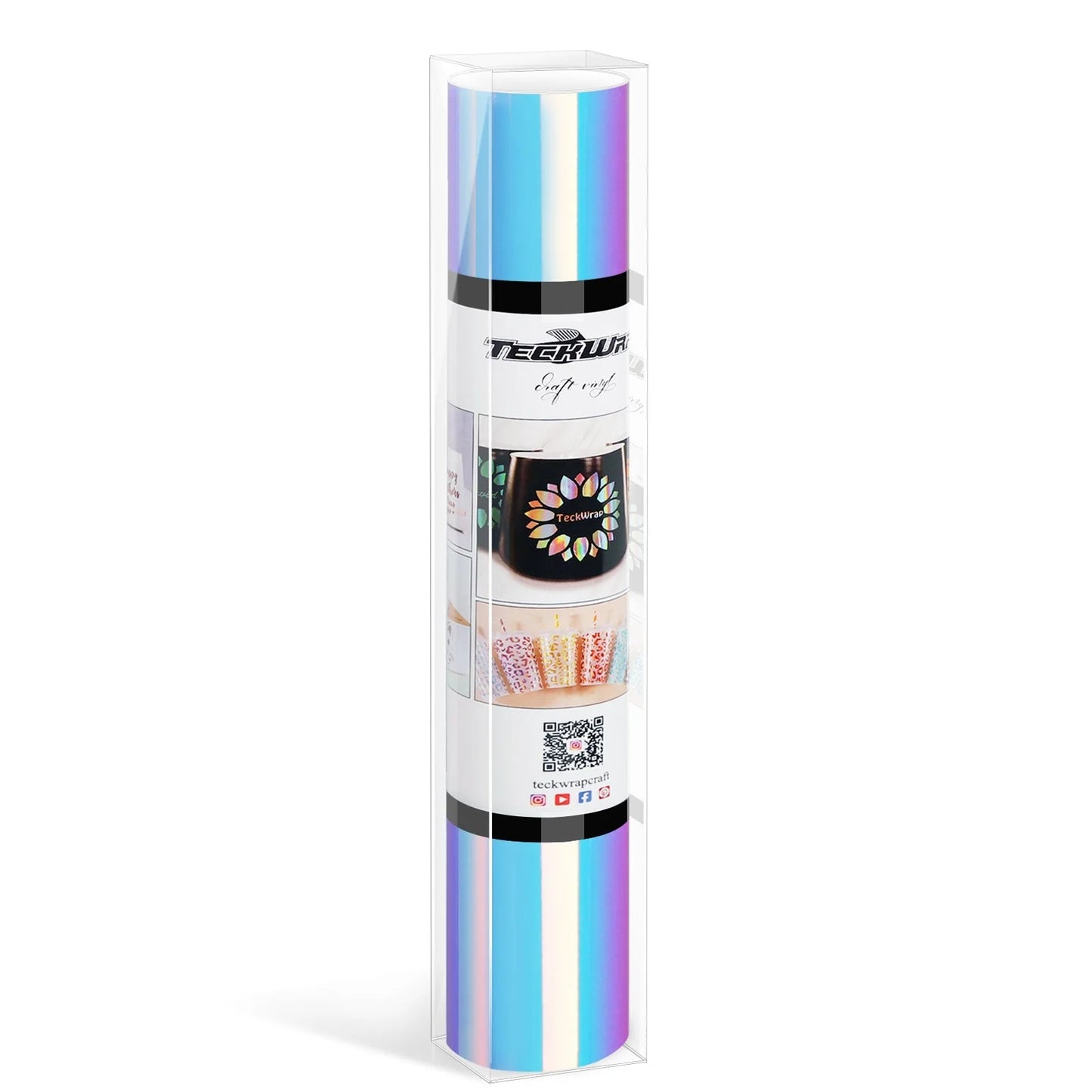 TeckWrap Holographic Chrome Adhesive Smart Vinyl Roll - 13" x 5ft