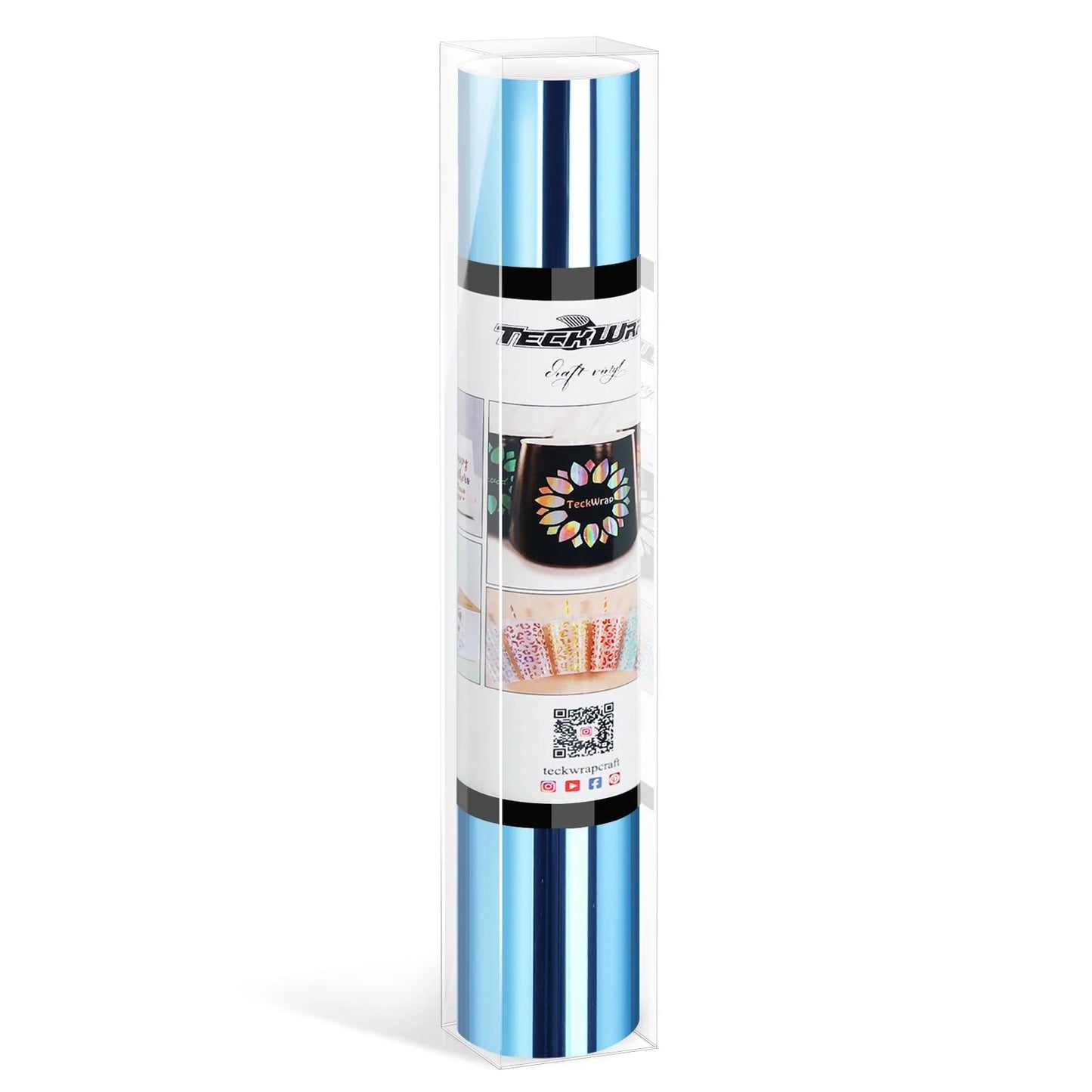 TeckWrap Holographic Chrome Adhesive Smart Vinyl Roll - 13" x 5ft