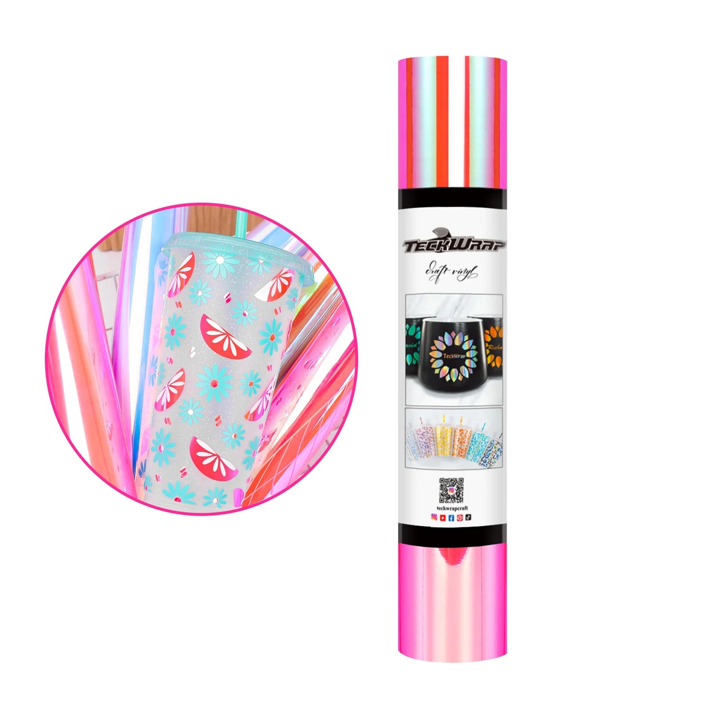 TeckWrap Holographic Opal Adhesive Vinyl Roll - 12" x 5ft