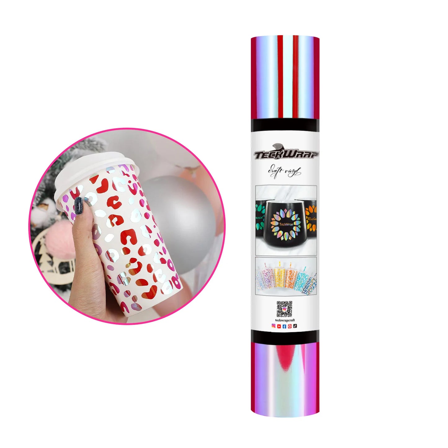 TeckWrap Holographic Opal Adhesive Vinyl Roll - 12" x 5ft