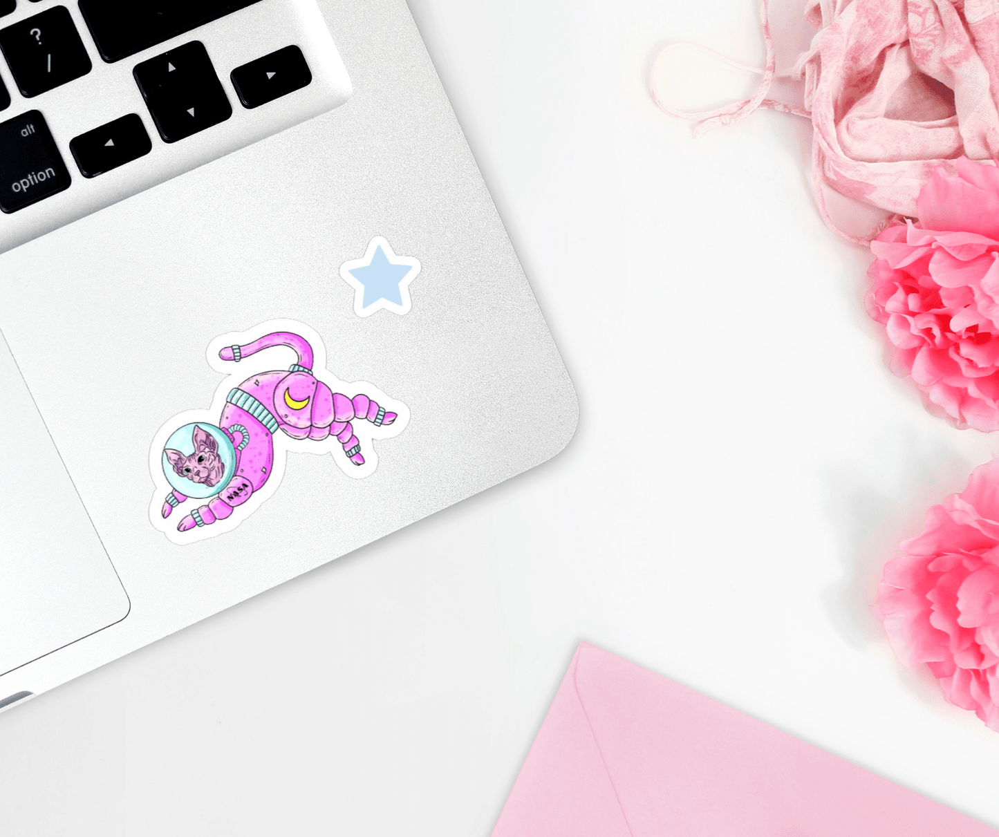 Cats In Space Sticker Sheet, Pastel Goth Sticker Pack, Anime Gift for Her