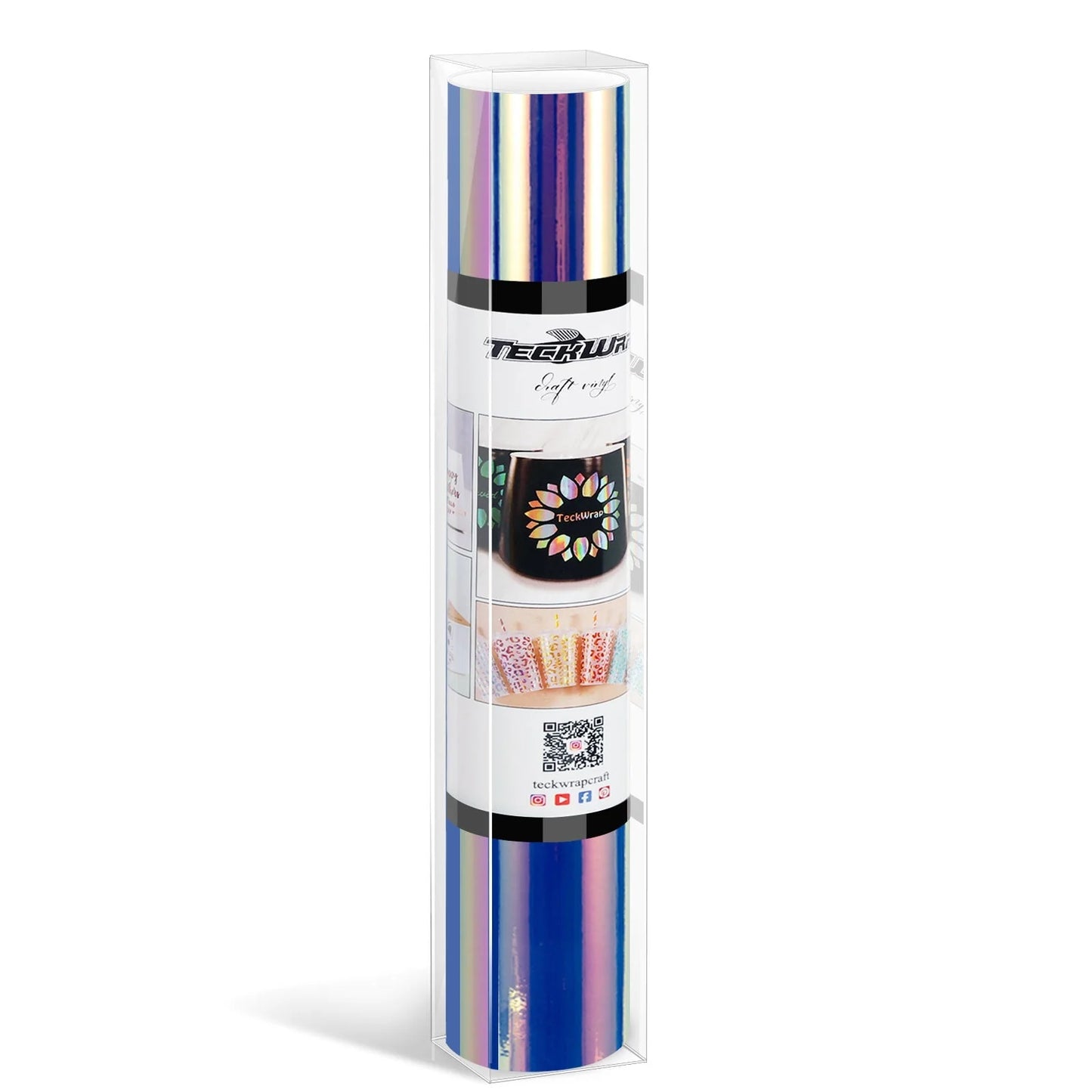 TeckWrap Holographic Chrome Adhesive Smart Vinyl Roll - 13" x 5ft