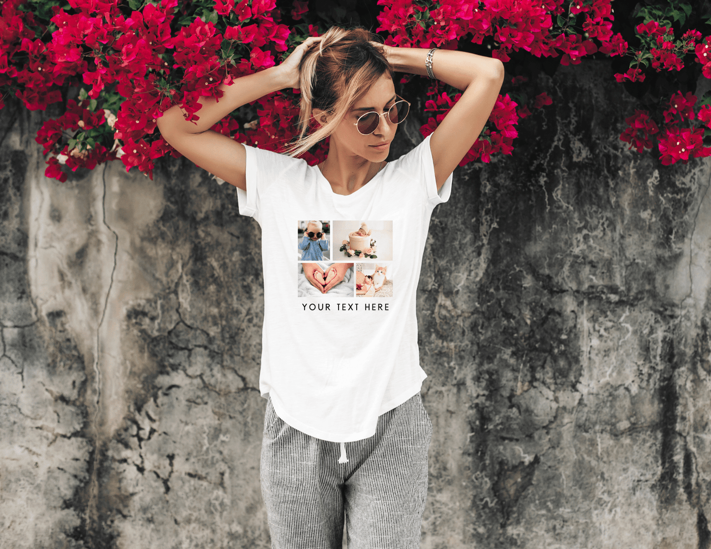 4 Photo Custom T-shirt | Personalized Shirt | Unique Personalized Gift | Design Your Own T-shirt