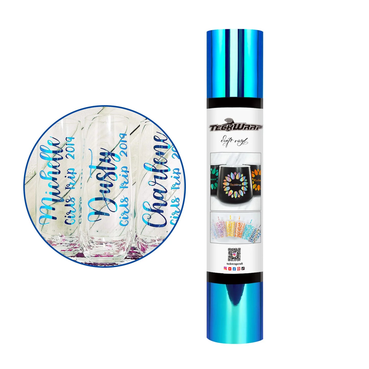 TeckWrap Holographic Opal Adhesive Vinyl Roll - 12" x 5ft