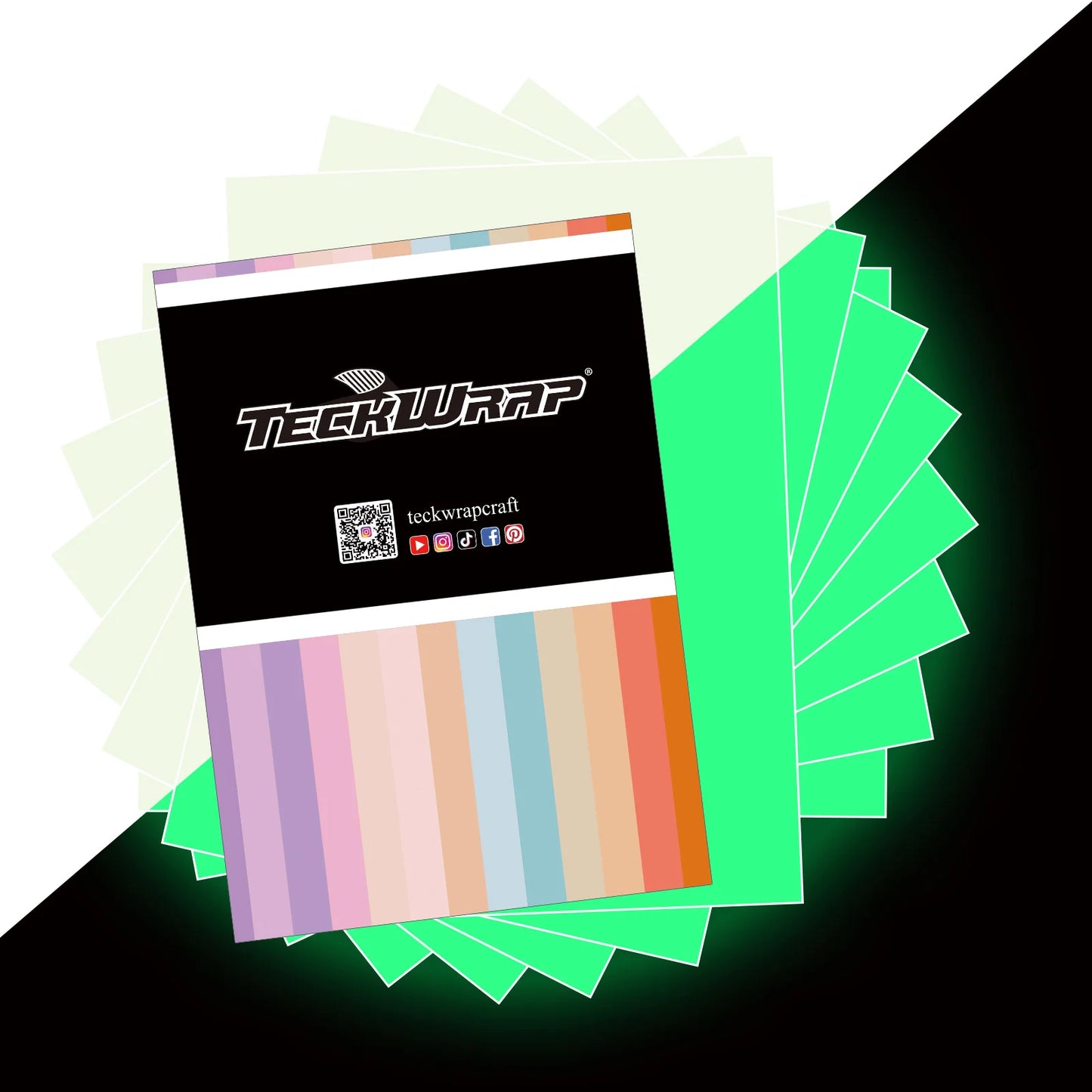 TeckWrap Glow in the Dark Printable Vinyl Sticker Sheets