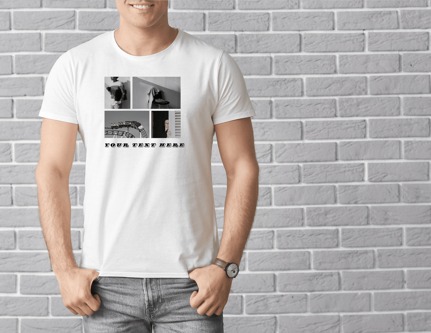 4 Photo Custom T-shirt | Personalized Shirt | Unique Personalized Gift | Design Your Own T-shirt