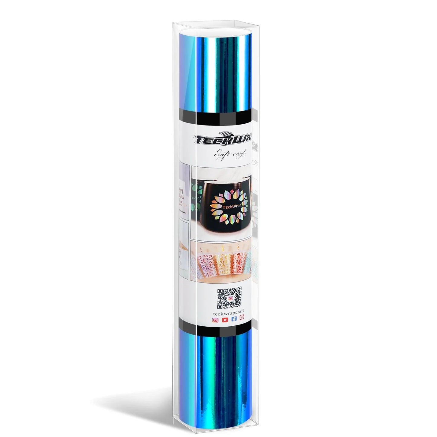 TeckWrap Holographic Chrome Adhesive Smart Vinyl Roll - 13" x 5ft