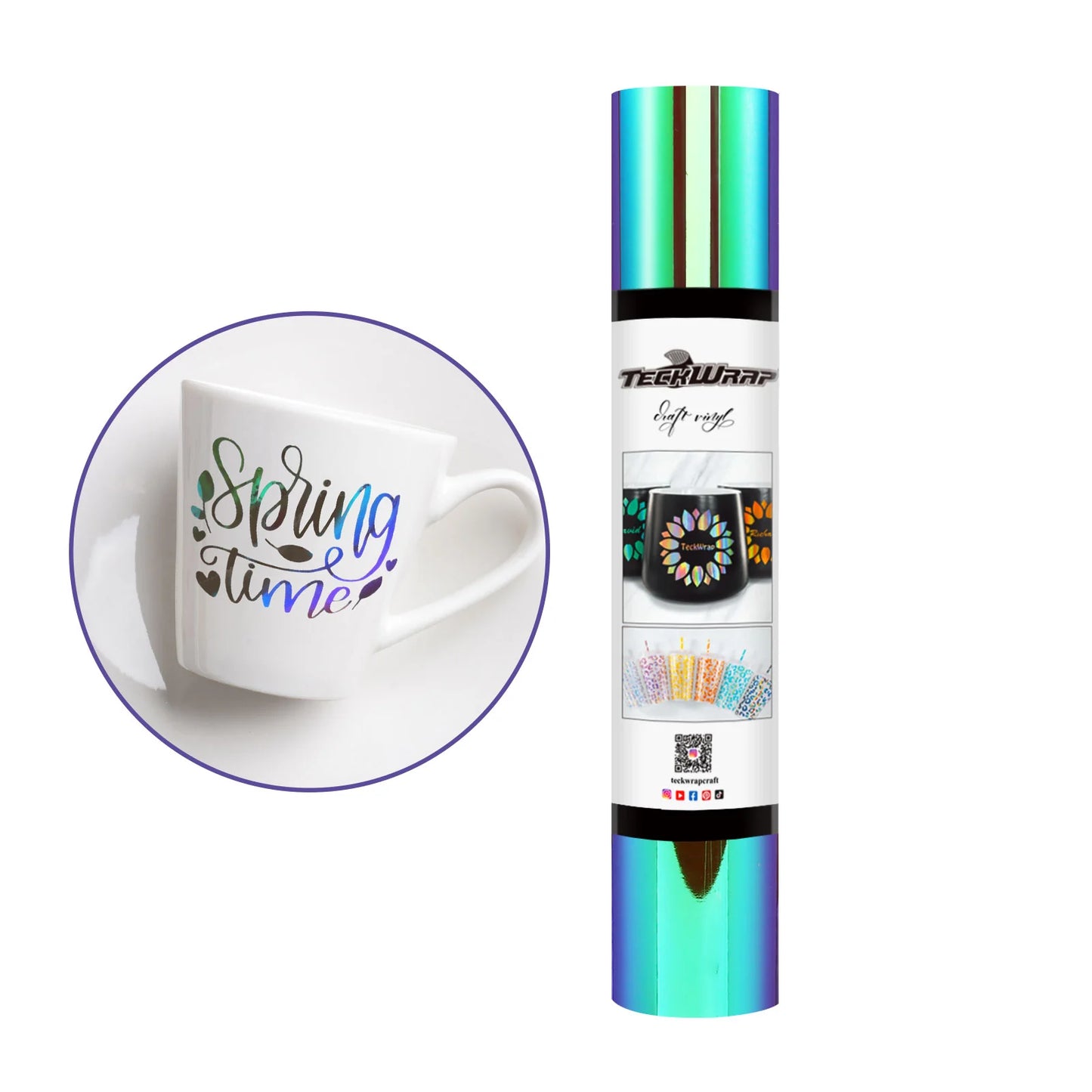 TeckWrap Holographic Opal Adhesive Vinyl Roll - 12" x 5ft