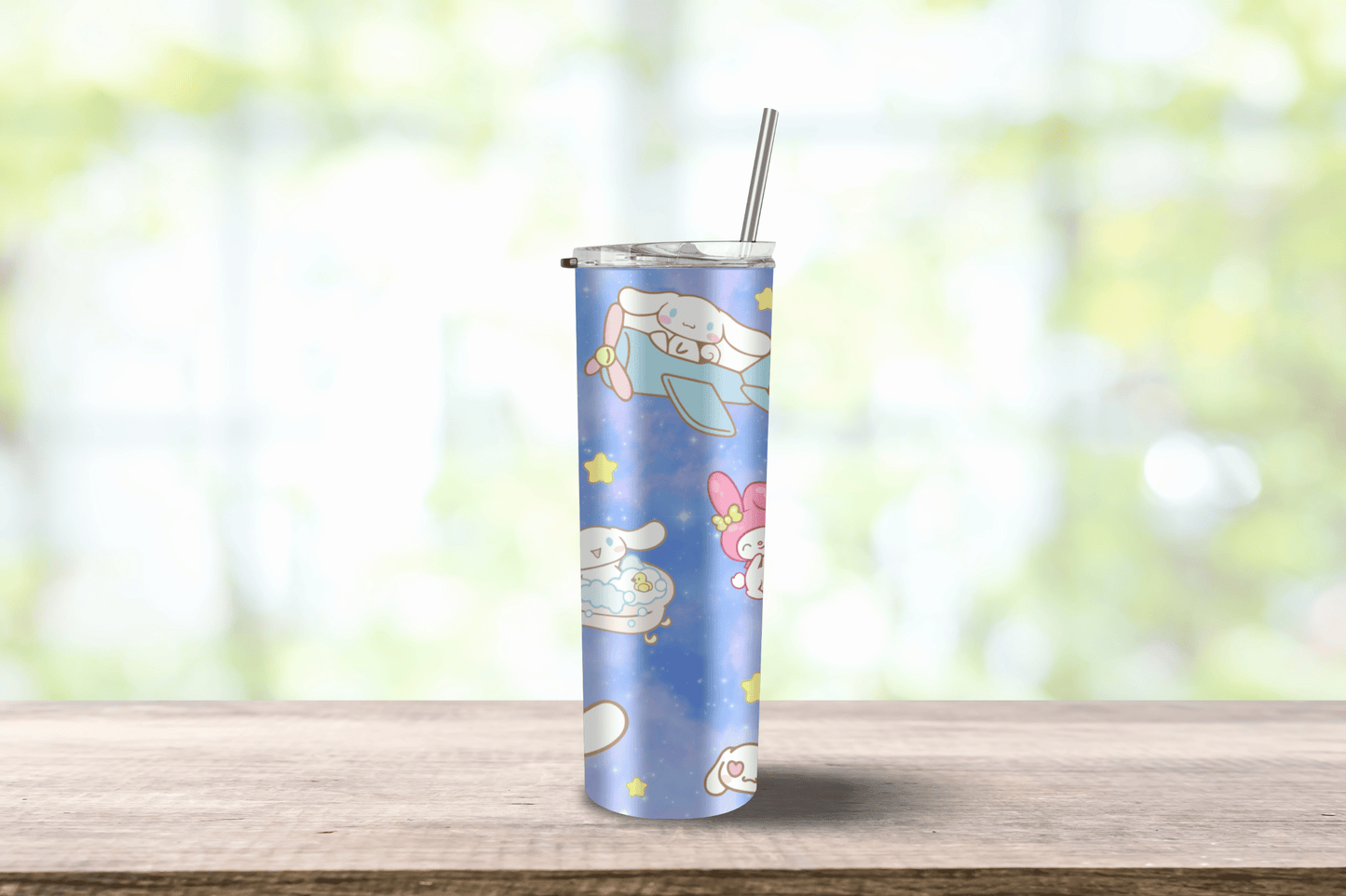 Anime Cinnamon Bunny, Tumbler 20oz Travel Mug, Kawaii Water Bottle, Travel Gift for her, him, Custom, Stainless Steel, Anime Tumbler