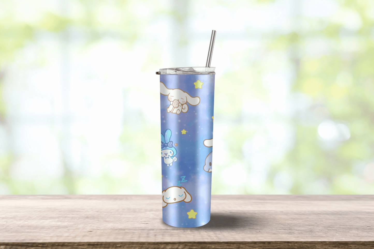 Anime Cinnamon Bunny, Tumbler 20oz Travel Mug, Kawaii Water Bottle, Travel Gift for her, him, Custom, Stainless Steel, Anime Tumbler