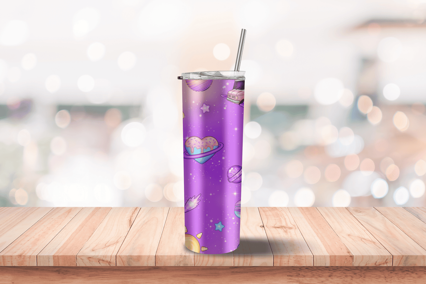 Cosmic Candy Alien Space Tumbler 20oz Travel Mug, Paste Goth Water Bottle, Travel Gift for her, Custom Stainless Steel Anime Tumbler