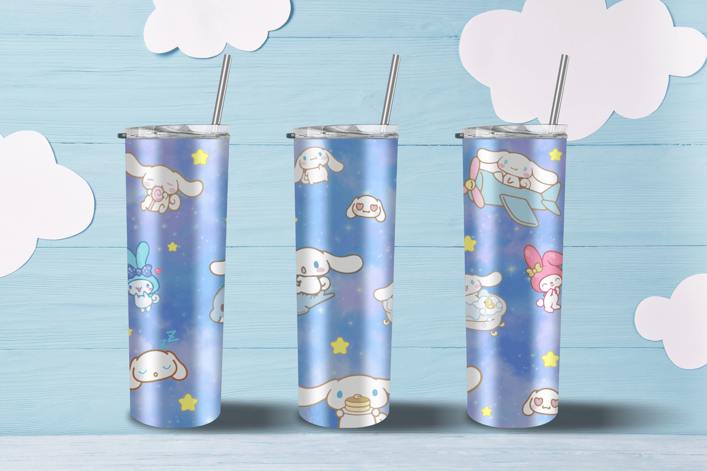 Anime Cinnamon Bunny, Tumbler 20oz Travel Mug, Kawaii Water Bottle, Travel Gift for her, him, Custom, Stainless Steel, Anime Tumbler