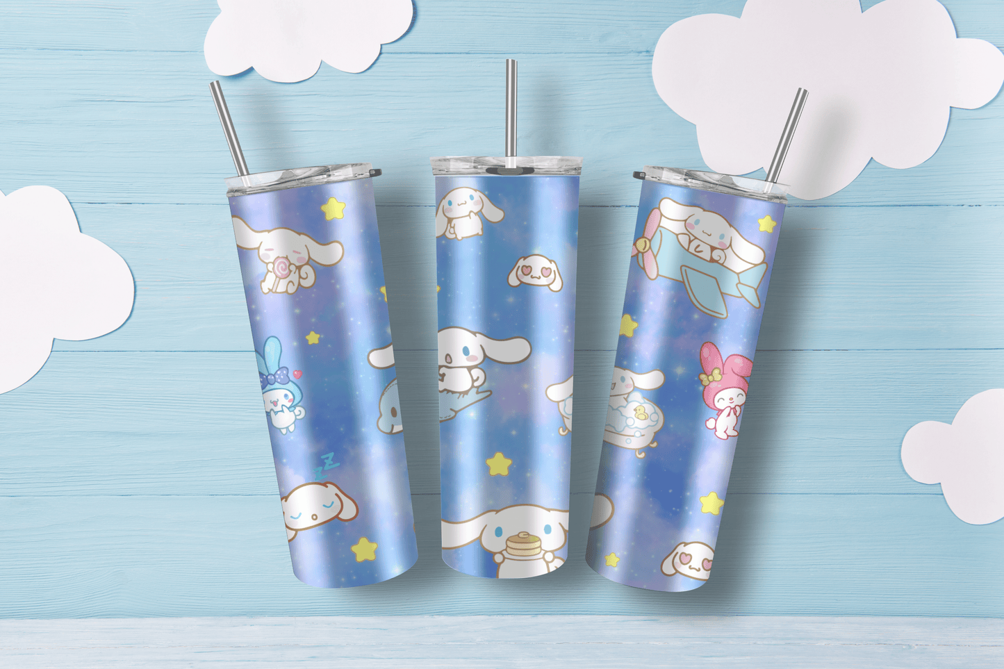 Anime Cinnamon Bunny, Tumbler 20oz Travel Mug, Kawaii Water Bottle, Travel Gift for her, him, Custom, Stainless Steel, Anime Tumbler