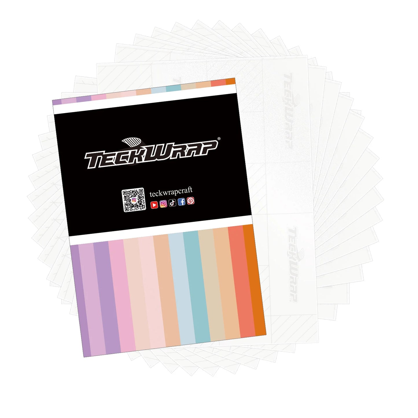 TeckWrap Glossy Clear Laminate Sheets (15 PCS) Non-Printable
