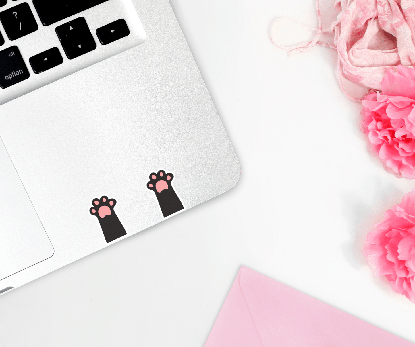 Cat Paws Sticker Sheet, Kawaii Stickers, 18 Pack Anime Kitty, Cute, Kawaii Stationary, Journal, Anime Stickers, Pink, Laptop Sticker, Gift for her