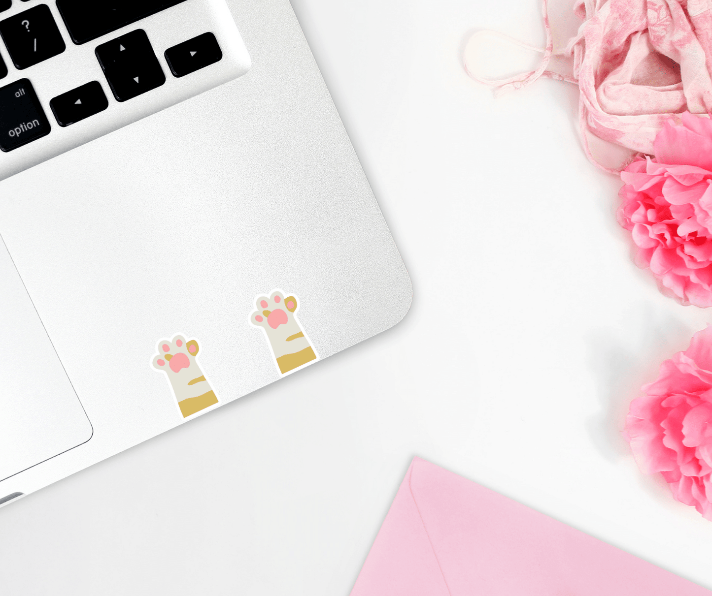 Cat Paws Sticker Sheet, Kawaii Stickers, 18 Pack Anime Kitty, Cute, Kawaii Stationary, Journal, Anime Stickers, Pink, Laptop Sticker, Gift for her