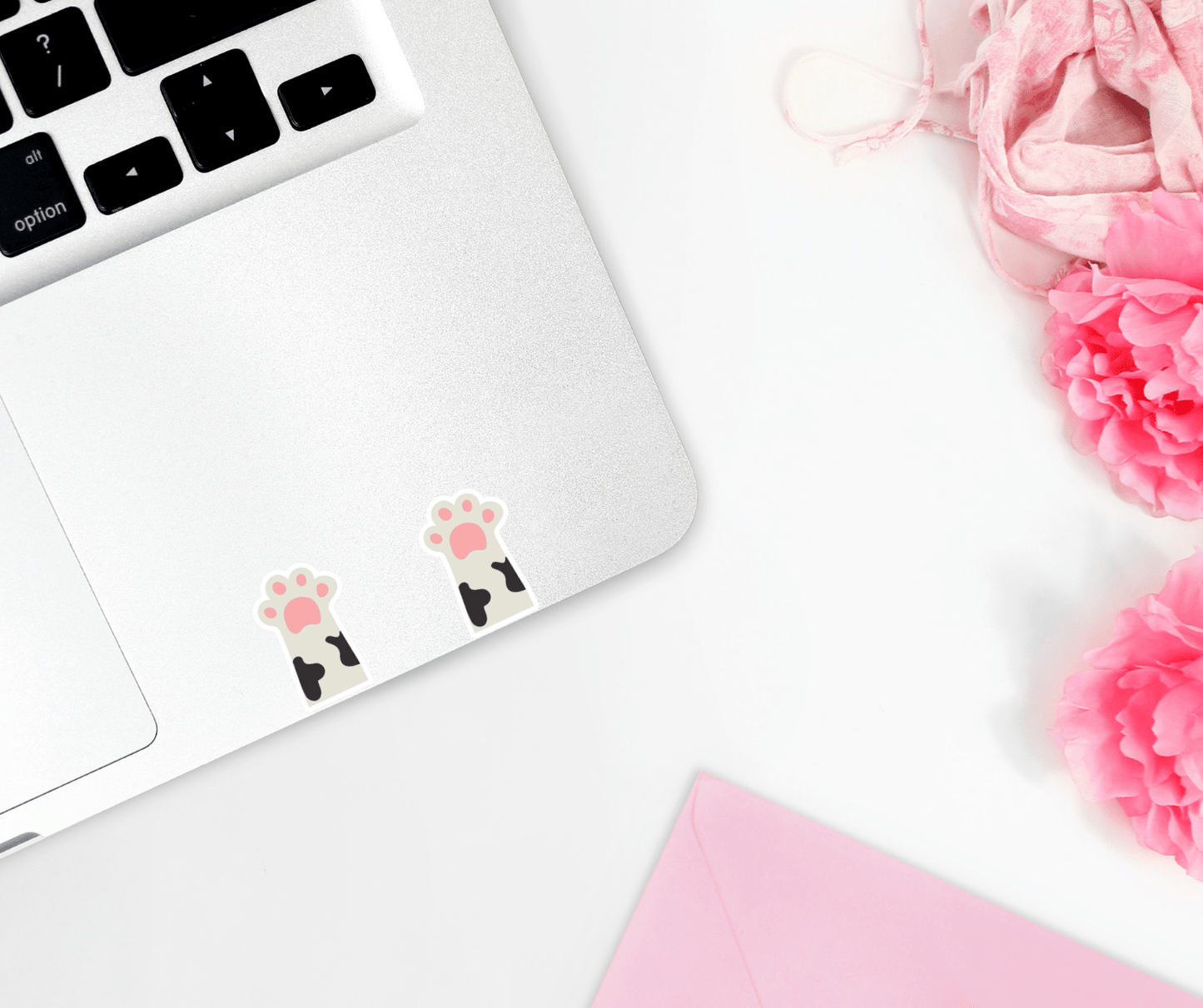Cat Paws Sticker Sheet, Kawaii Stickers, 18 Pack Anime Kitty, Cute, Kawaii Stationary, Journal, Anime Stickers, Pink, Laptop Sticker, Gift for her
