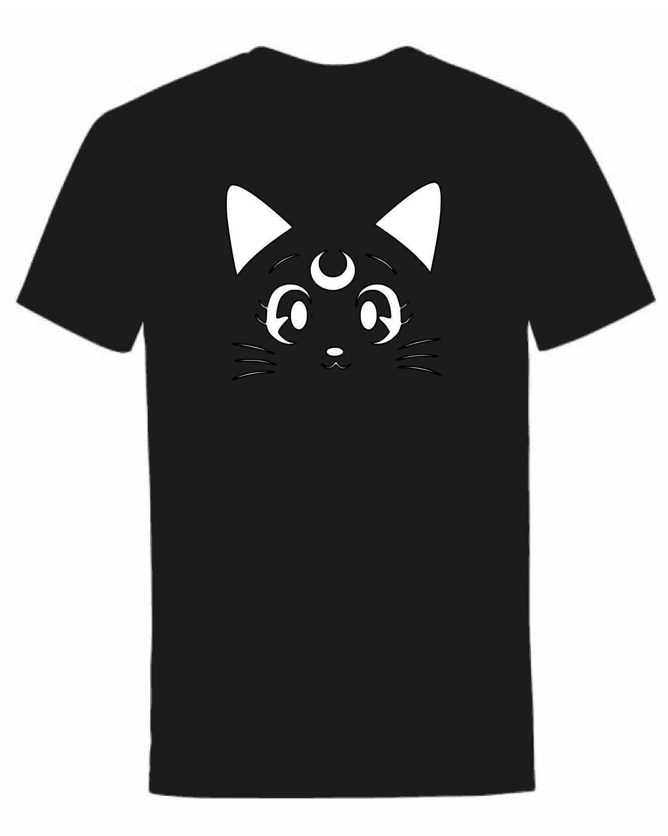 Sailor Moon Inspired Shirt | Cute Anime Shirt| Kawaii| Cat Shirt| Anime Cosplay| Magical Girl | Cotton Shirt |Gifts for Her | Luna