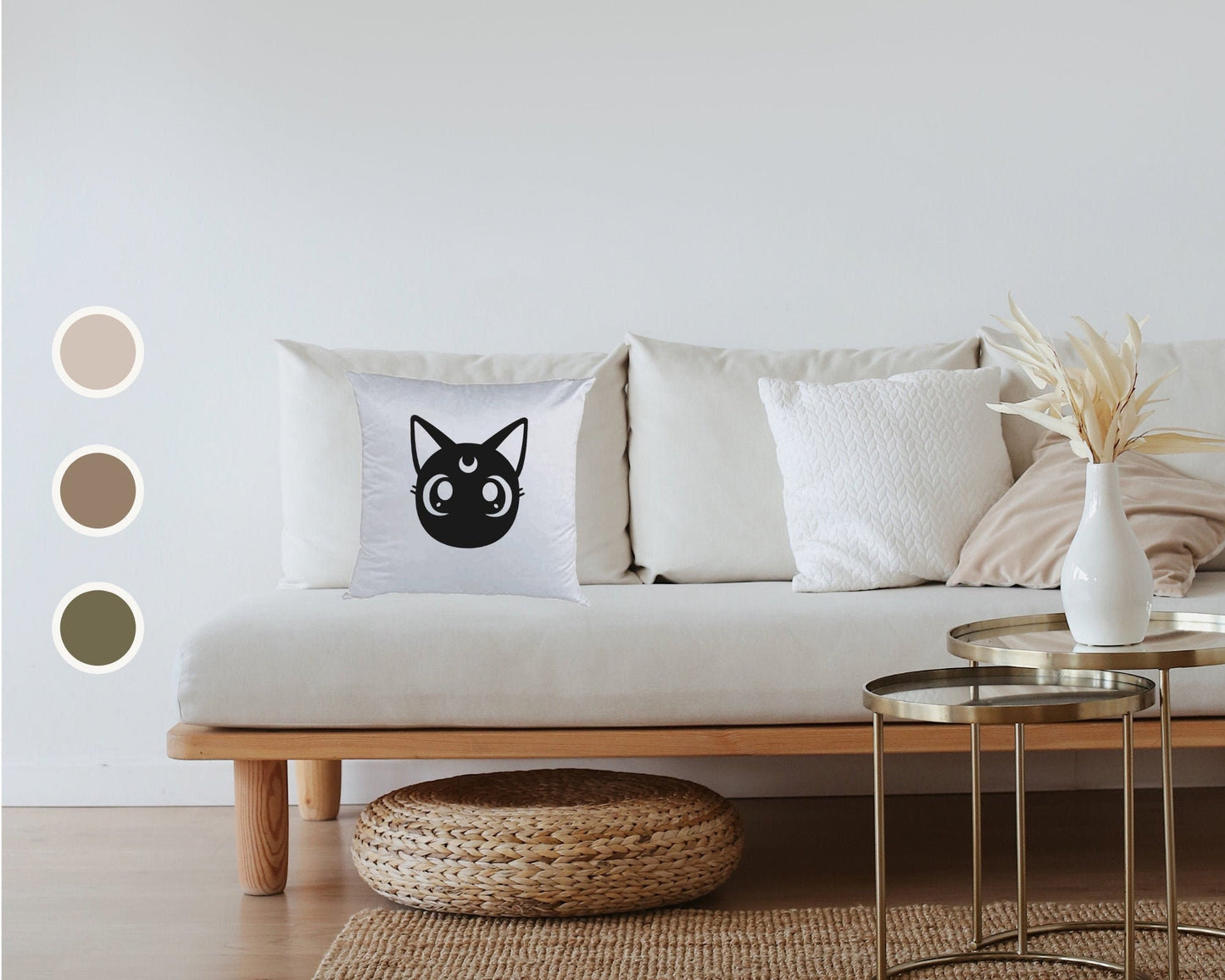 Sailor Moon Pillow Cover, Gift for Her,Decorative Cushion Cover, Home Gifts, Bedding, Decor, Kawaii, Anime, Cat, Cute Pillows,Pillow Covers