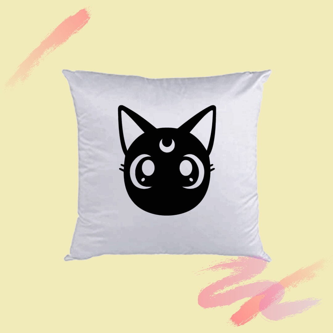 Sailor Moon Pillow Cover, Gift for Her,Decorative Cushion Cover, Home Gifts, Bedding, Decor, Kawaii, Anime, Cat, Cute Pillows,Pillow Covers