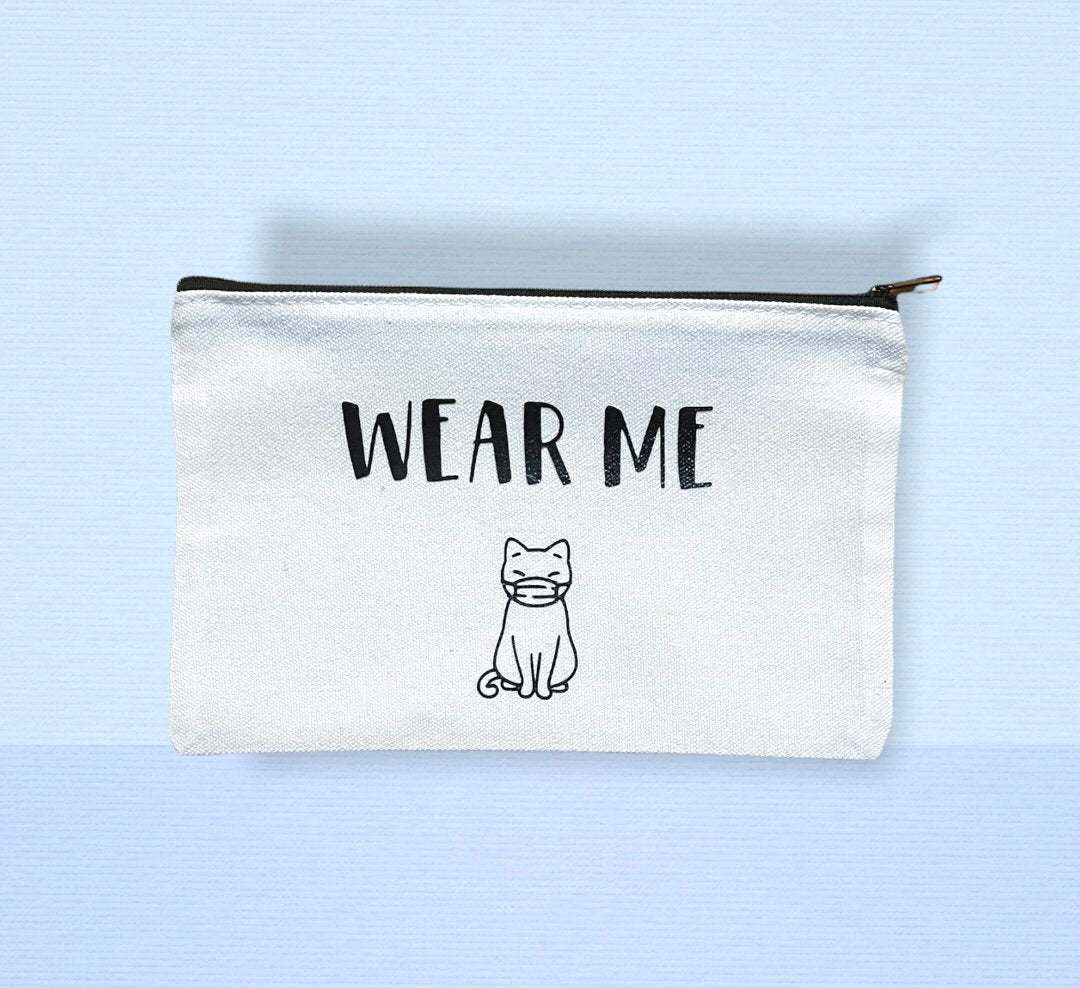Anime Face Mask Storage Bag, Mask Bag Holder, Personalized Mask Storage Pouch,Christmas Gift for her, Washable, Cute Cat Accessories,