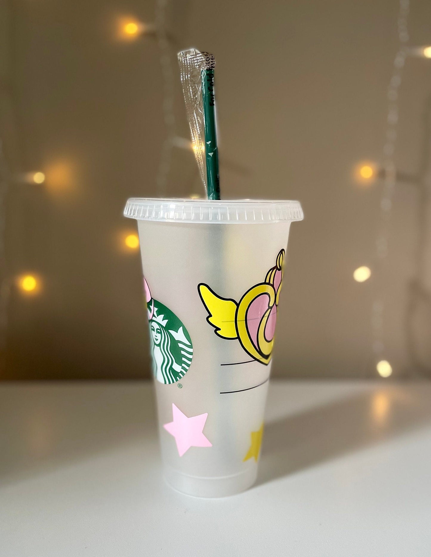 Sailor Moon Starbucks Cup Custom Starbucks Cold Cup Tumbler with Straw|24.oz Moonbucks Reusable Cup|Christmas Gift for her|Anime|Kawaii