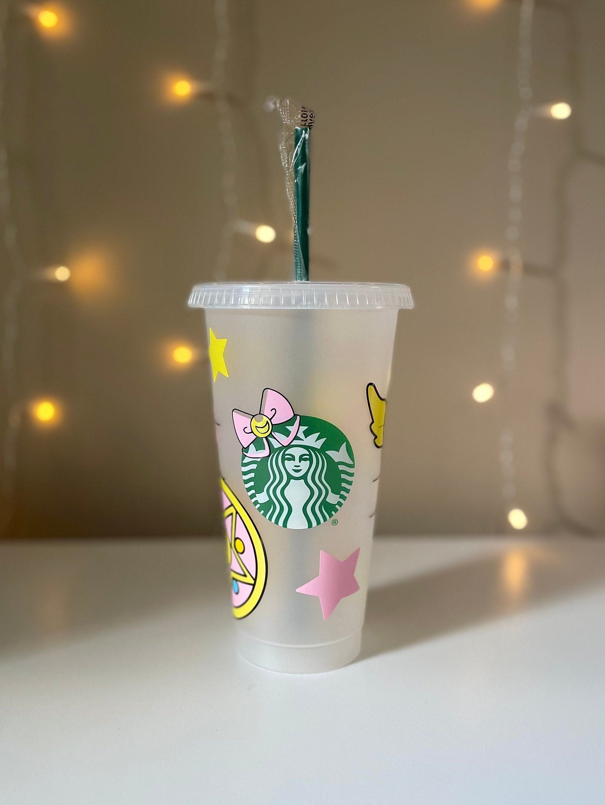 Sailor Moon Starbucks Cup Custom Starbucks Cold Cup Tumbler with  Straw|24.oz Moonbucks Reusable Cup|Christmas Gift for her|Anime|Kawaii