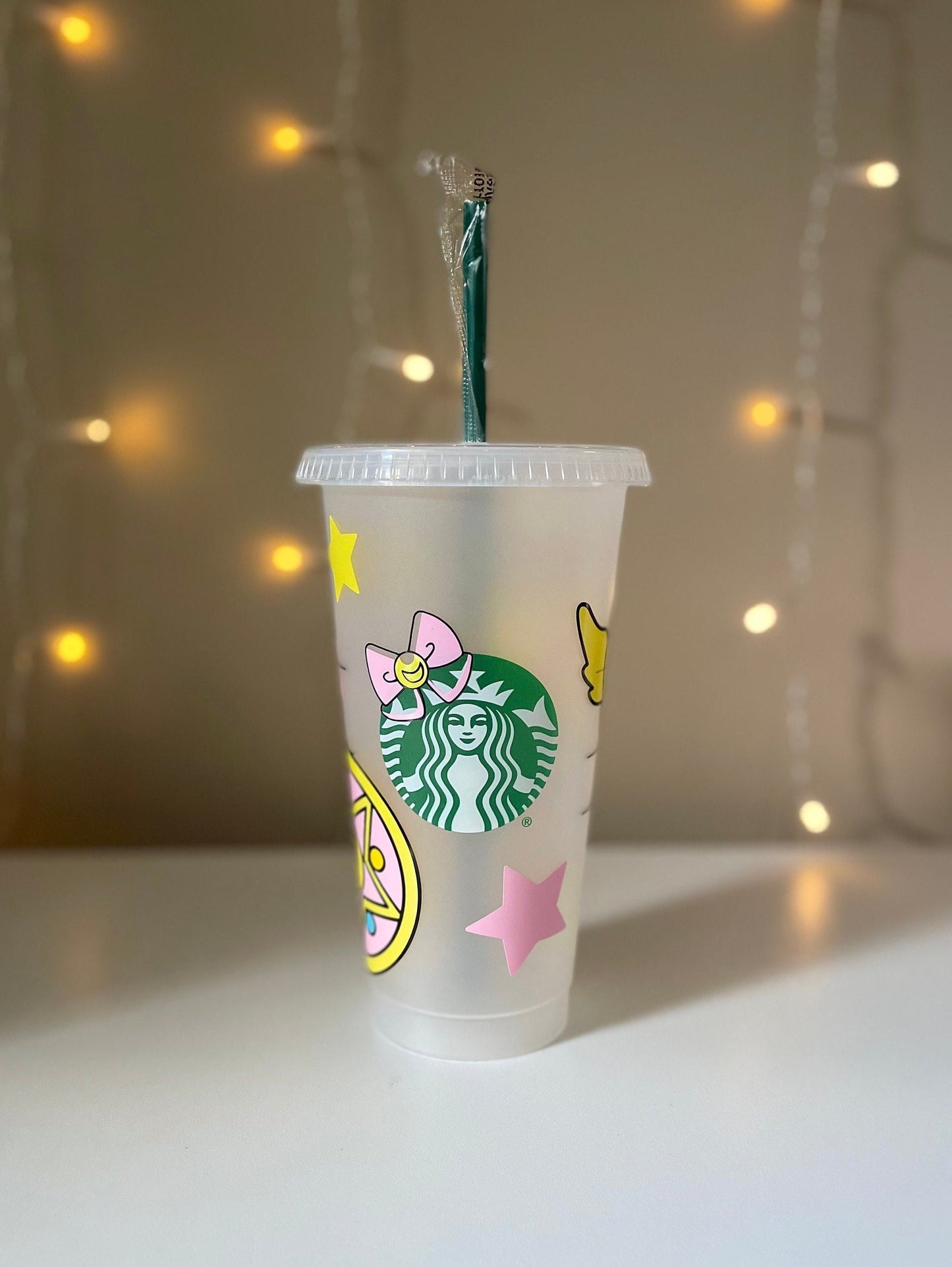 Sailor Moon Starbucks Cup Custom Starbucks Cold Cup Tumbler with Straw|24.oz Moonbucks Reusable Cup|Christmas Gift for her|Anime|Kawaii