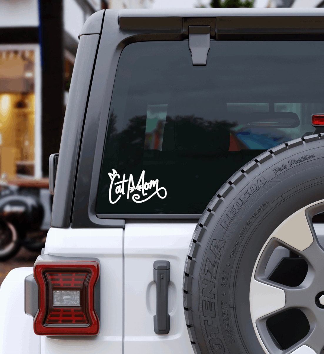 Cat Mom Car Sticker | Car Decal | Bumper Sticker |Waterproof Decal | Cat Lover Gift | Car Gift for her | Car Accessories | Weather Resistant