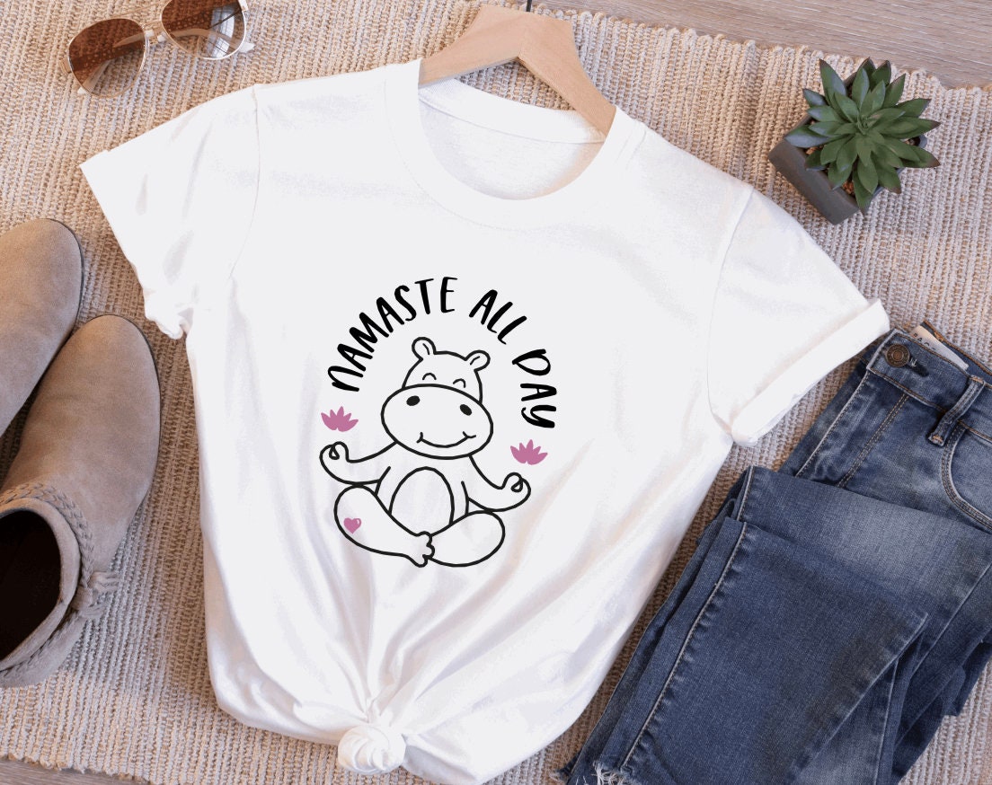 Namaste All Day Tshirt | Funny Yoga Shirt | Boho Hippie Gift for Her