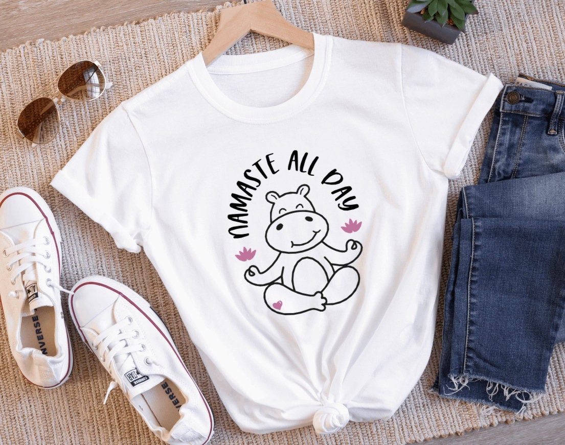 Namaste All Day Tshirt | Funny Yoga Shirt | Boho Hippie Gift for Her