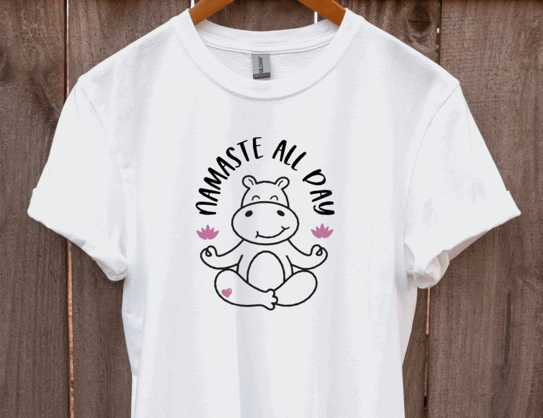 Namaste All Day Tshirt | Funny Yoga Shirt | Boho Hippie Gift for Her