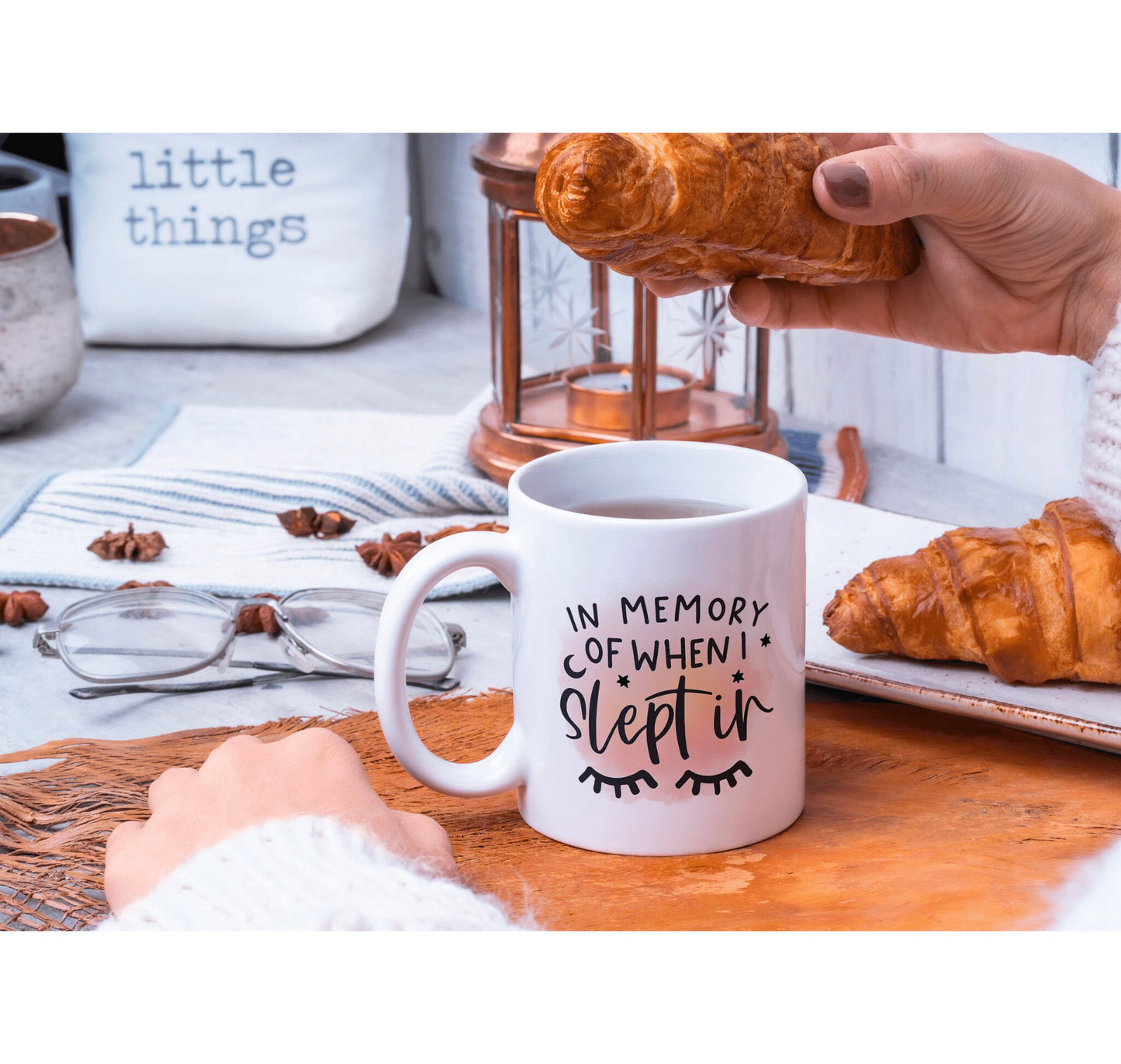 Funny Coffee Mug for Mom, Gift for Her, Memory of When I Slept in Ceramic Mug