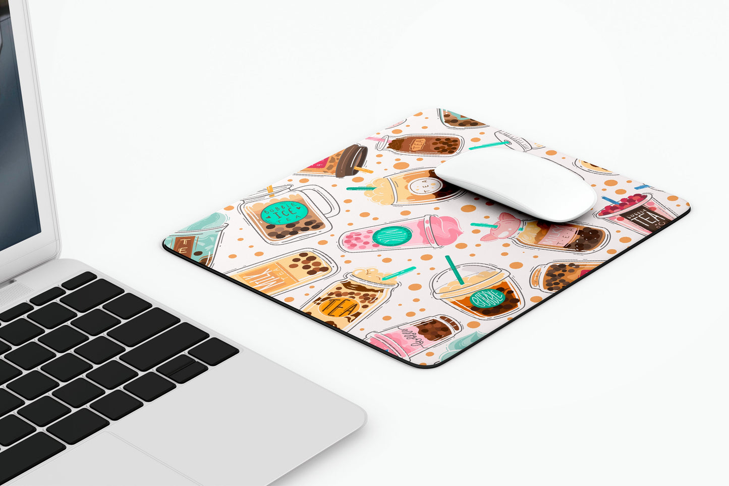 Bubble Tea Mousepad, Cute, Anime Boba Gamer Girl Accessories, Kawaii Mouse Pad