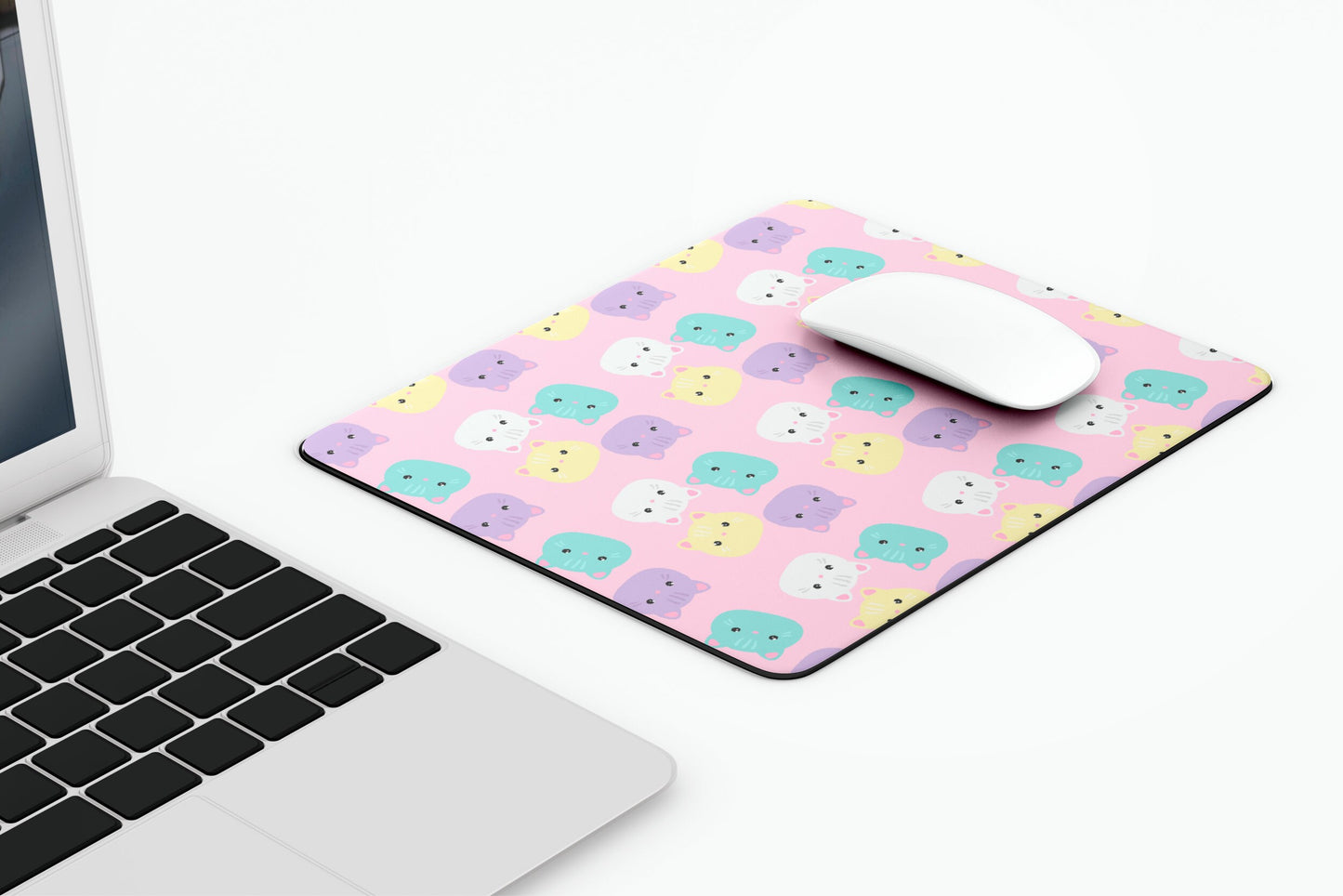 Hamster Kitty Cat Mousepad, Squishmallow Kawaii Non Slip Mouse Mat, Anime Gift for Her