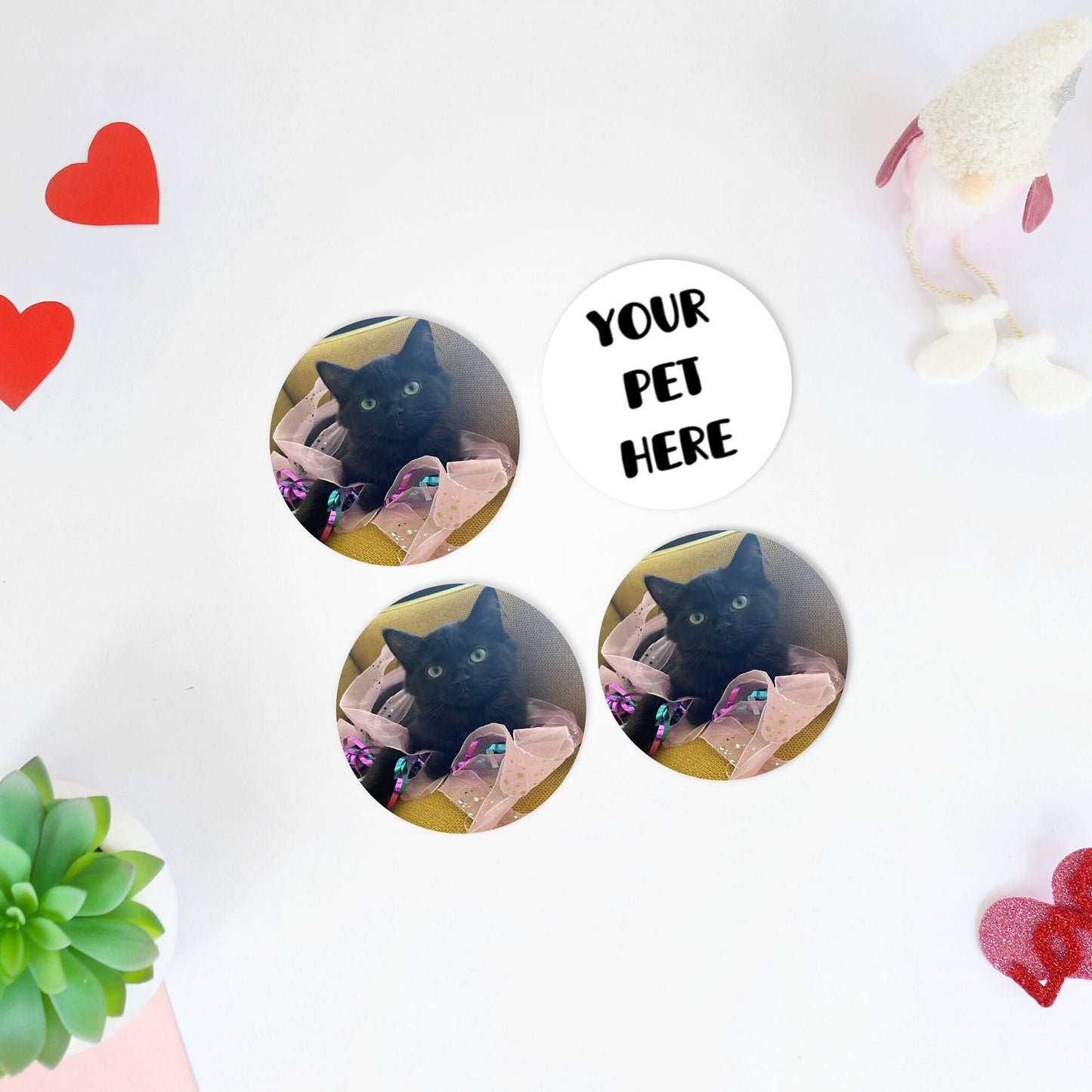 Custom Coaster Set, Pet Lover, Gift for Her, Lightweight Coasters, Personalized Home Decor, Animal Lover Gift,