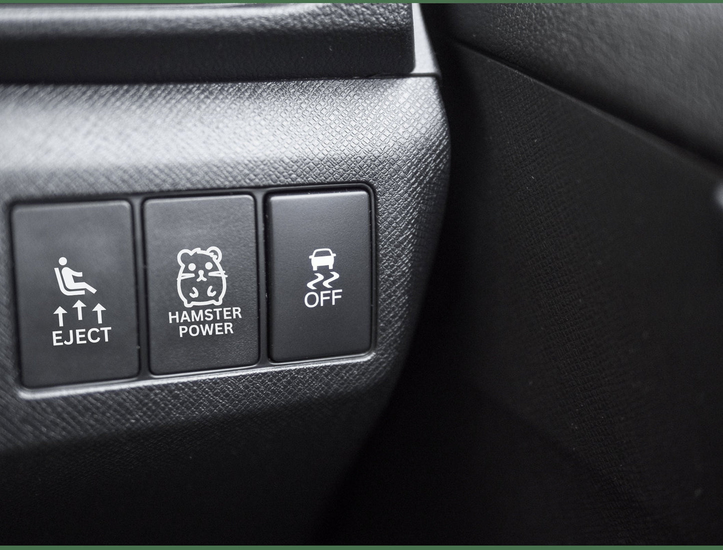 Hamster Power Button Car Decal | Universal Fits All Cars | Kawaii Blank Button Car Sticker