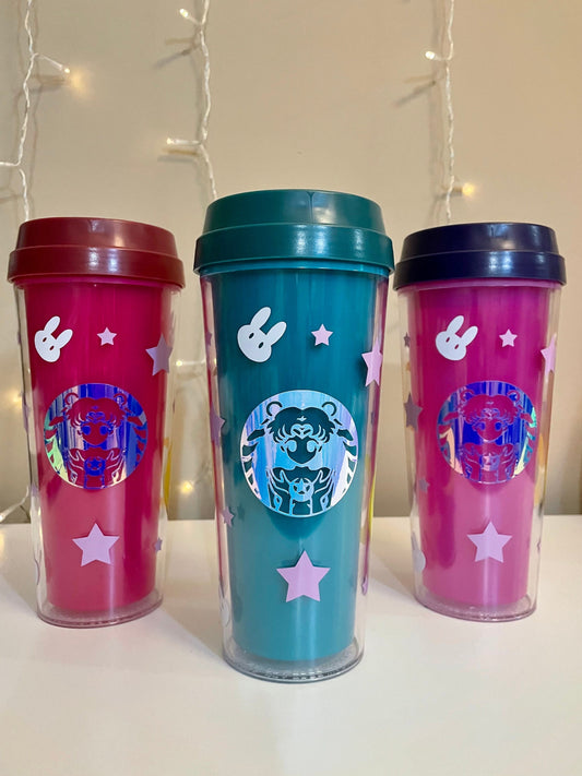 Colour Changing Cup|Sailor Moon Travel Mug, Skinny Tumbler Holographic,Travel Gift for her, him, Custom, Personalized, Anime|Kawaii Birthday