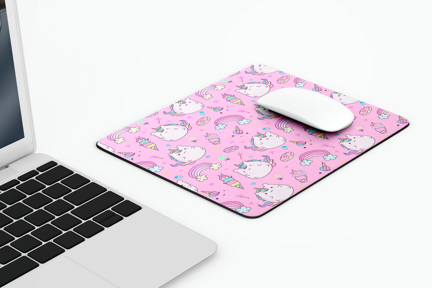 Kawaii Unicorn Cat Mousepad, Non Slip Mouse Mat, Anime Gift for Her